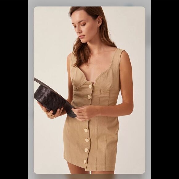 Anthropologie Significant Other Button-Front Mini Dress - Picture 2 of 9